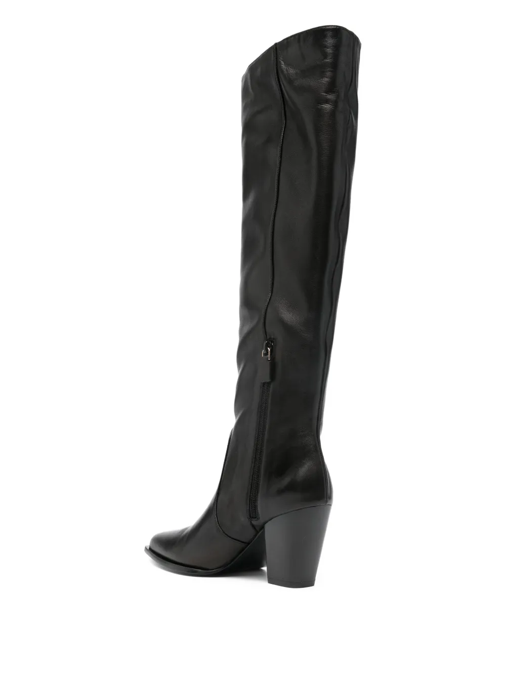 Stuart Weitzman 85mm Knee-high Pointed-toe Boots In Animal Print