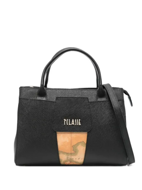 ALVIERO MARTINI 1° CLASSE map-detail leather tote bag 