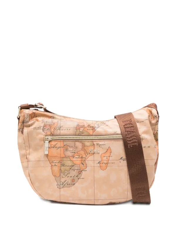 ALVIERO MARTINI 1° CLASSE map-print Crossbody Bag Neutrals FARFETCH PH