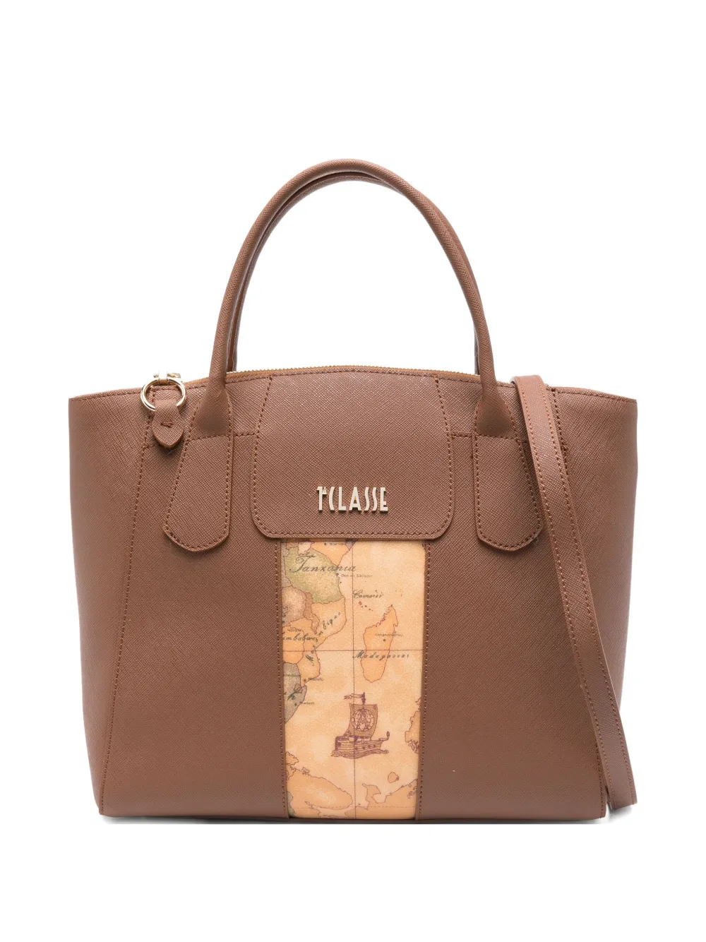ALVIERO MARTINI 1° CLASSE Geo leather tote bag | Brown | Image 1