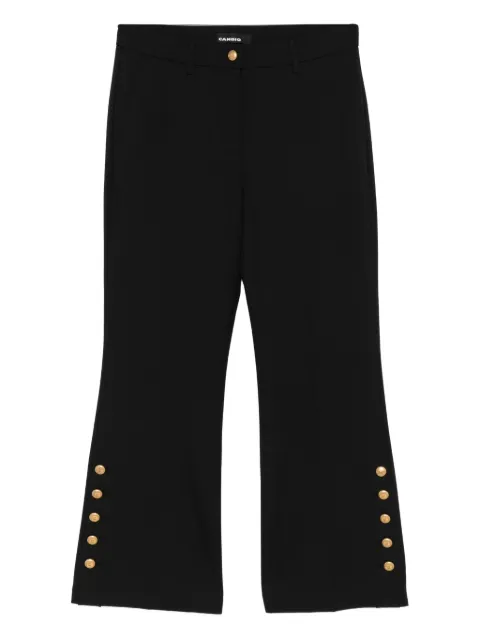 Cambio button-detailed flared trousers