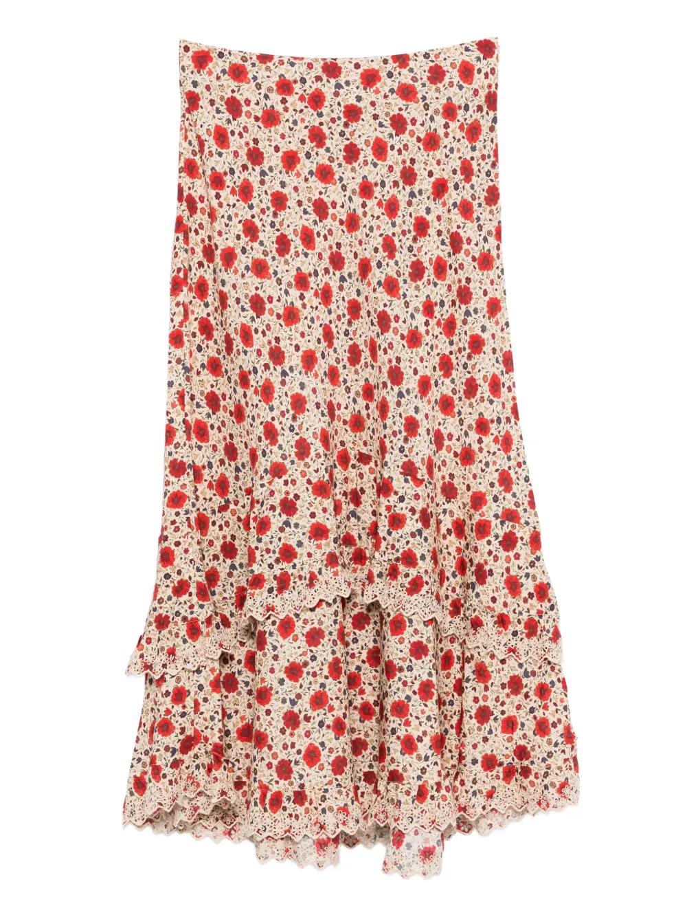 Rixo floral ruffled skirt | Neutrals | Image 1
