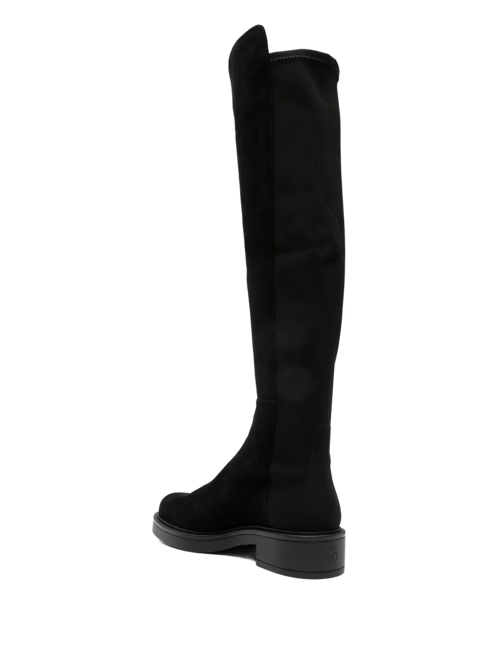 Stuart Weitzman Celia suède overknee laarzen Zwart