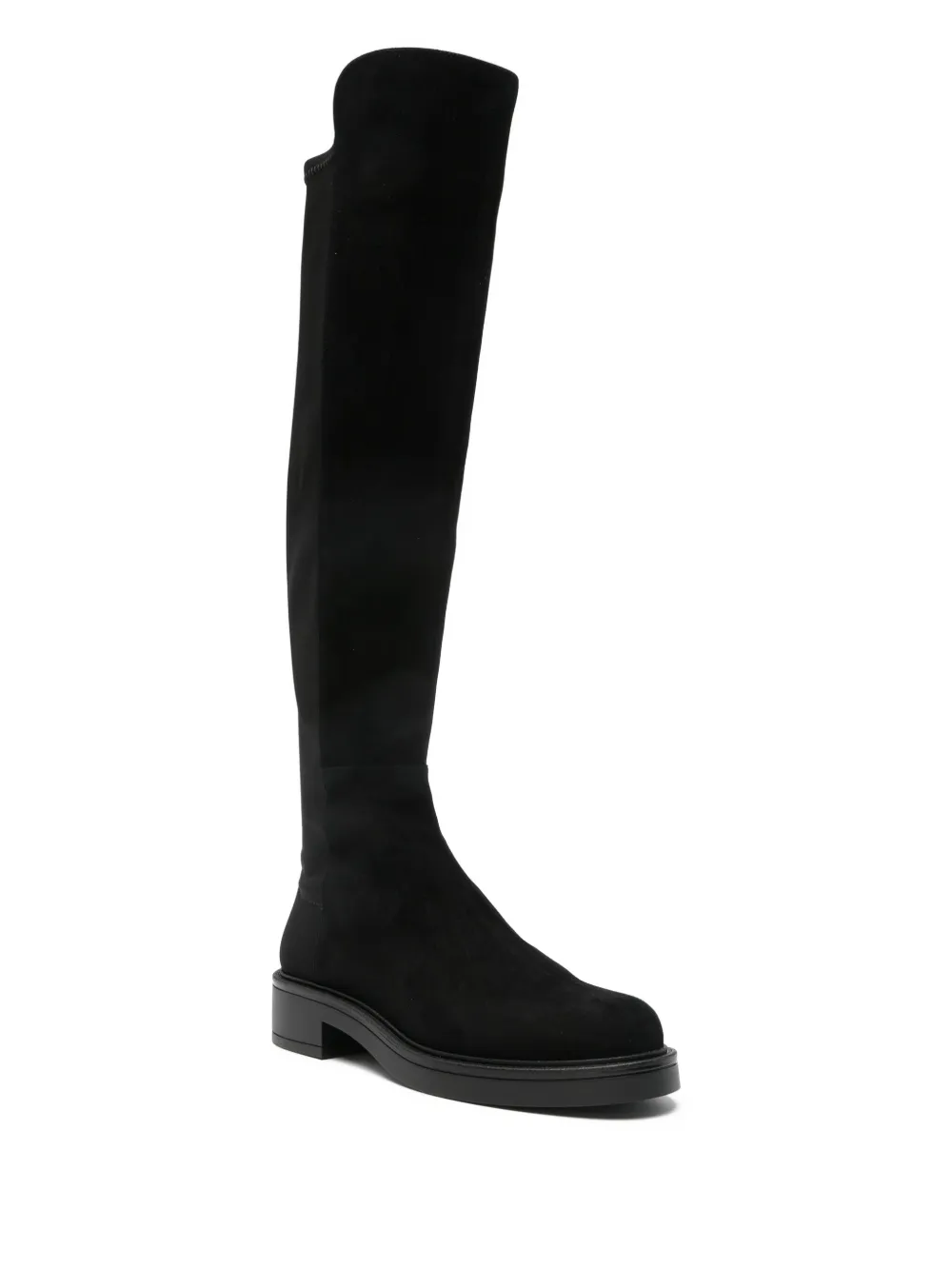 Stuart Weitzman Celia suède overknee laarzen Zwart