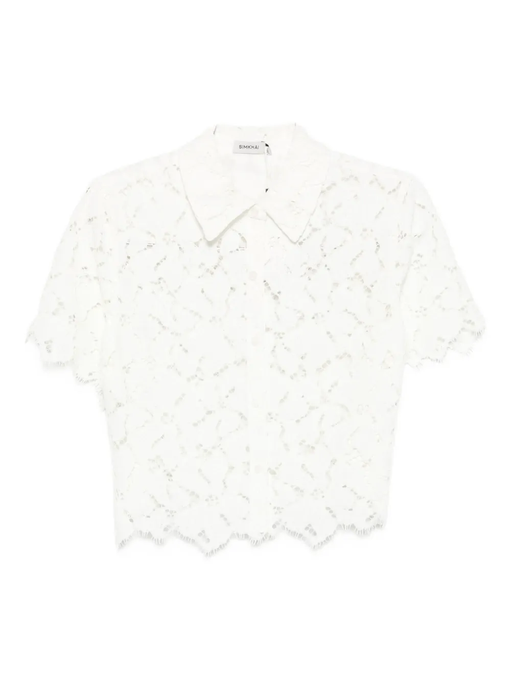 Simkhai Camicia con orlo a smerlo - Bianco