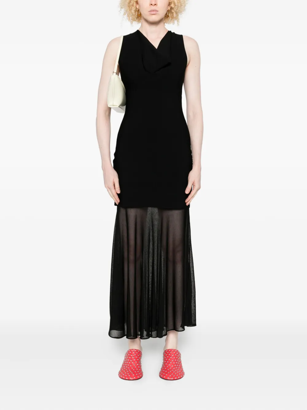 Simkhai Maxikleid Mit Schalkragen In Black