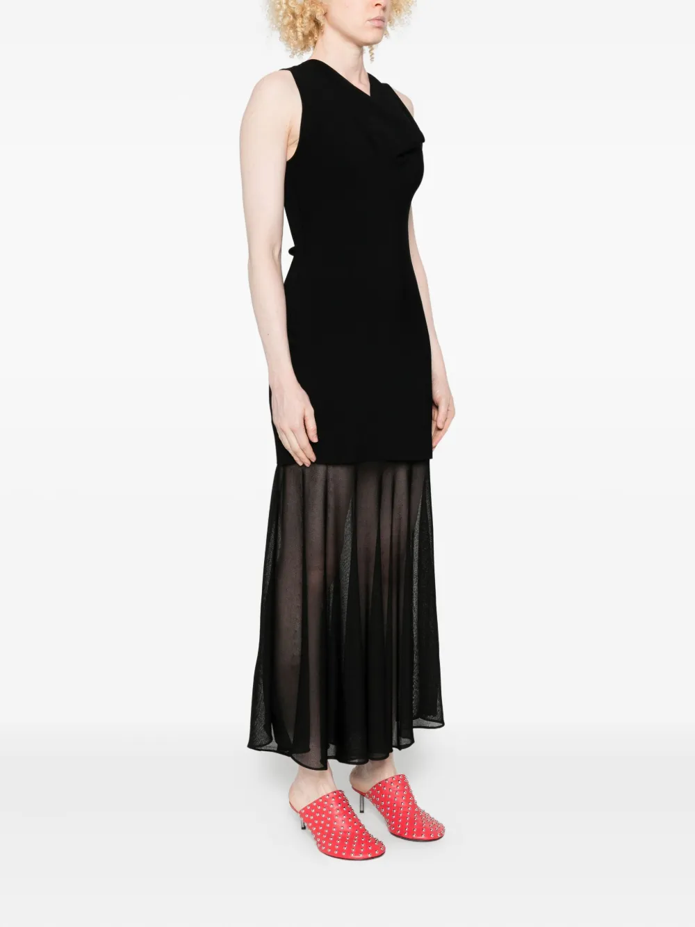 Simkhai Maxikleid Mit Schalkragen In Black