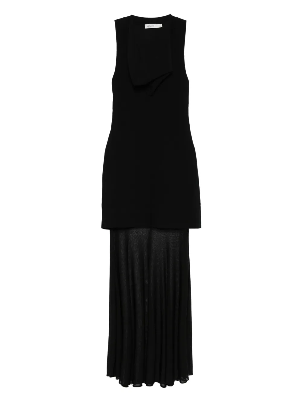 Simkhai Maxikleid Mit Schalkragen In Black