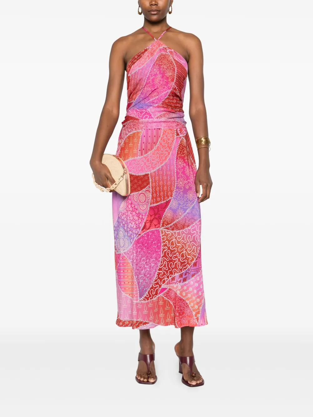 Rixo patchwork sleeveless midi dress | Day Dresses | Image 2