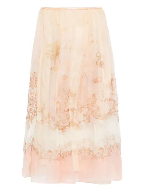 ZIMMERMANN silk pleated skirt