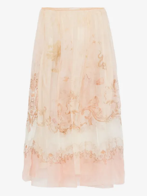 ZIMMERMANN silk pleated skirt