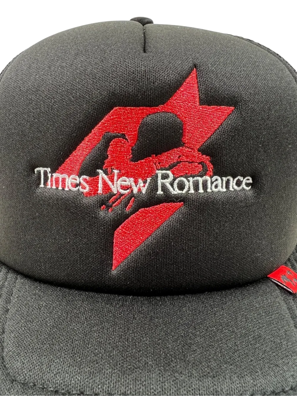 Free Refills Romance Unconstructed Logo-embroidered Mesh-back Trucker Hat In Black