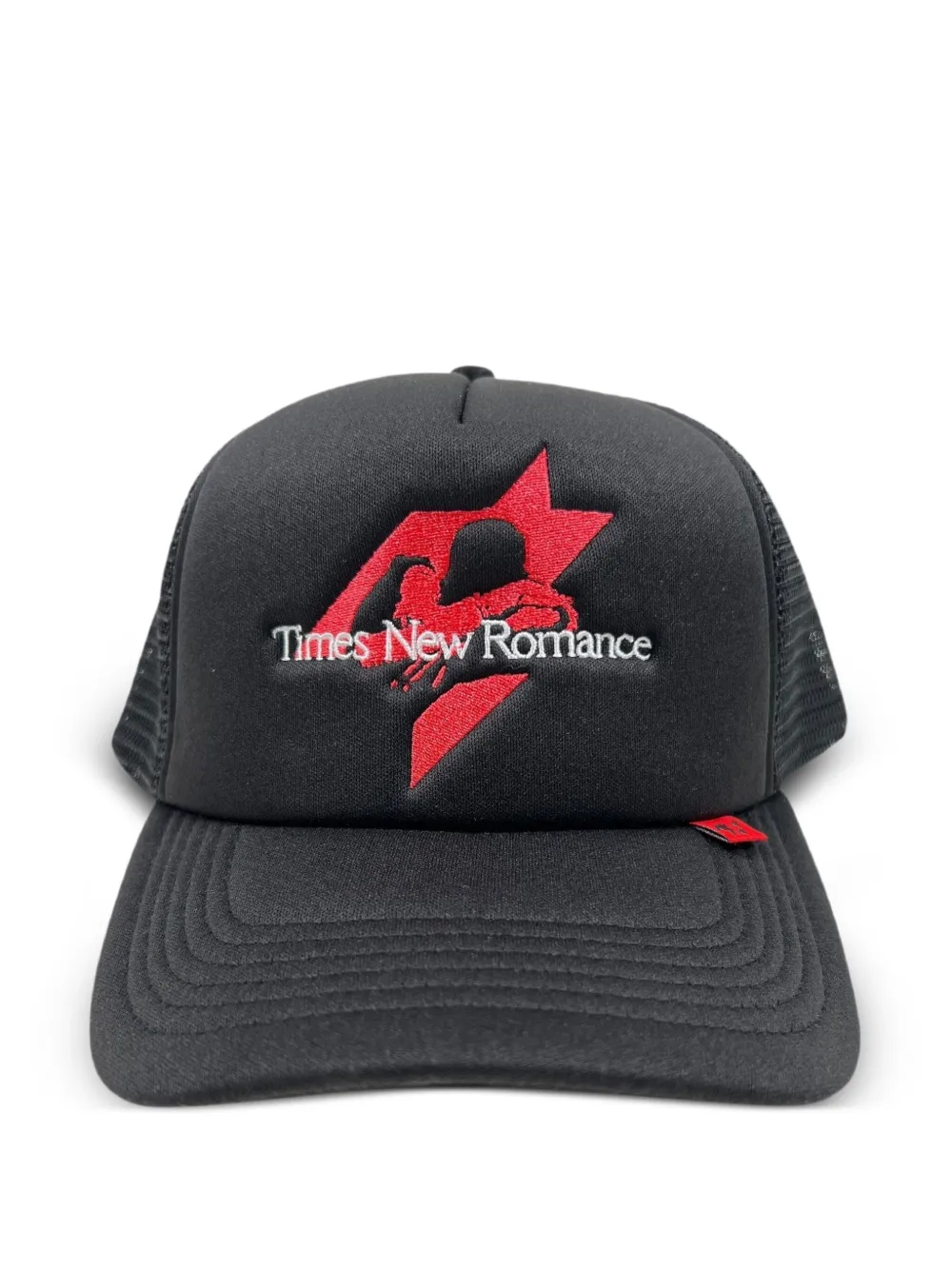  Free Refills Romance Unconstructed Logo-embroidered Mesh-back Trucker Hat - Black 