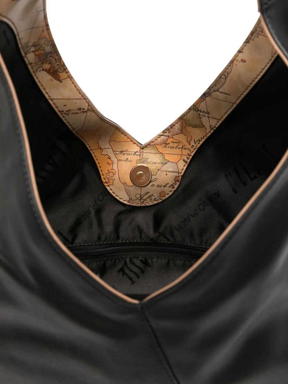 Alviero Martini 1° Classe Leather-panel Open-top Tote Bag In Black