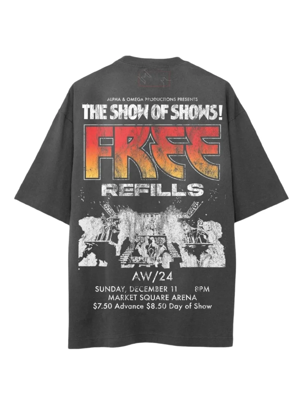 Free Refills Kiss graphic-print cotton t-shirt - Grijs