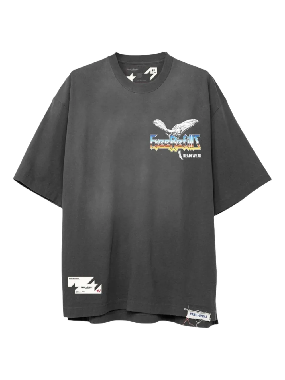Free Refills Graphic-print T-shirt In Gray