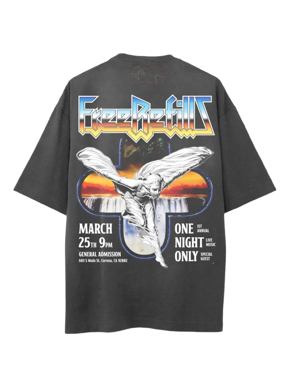 Free Refills graphic-print T-shirt - Zwart