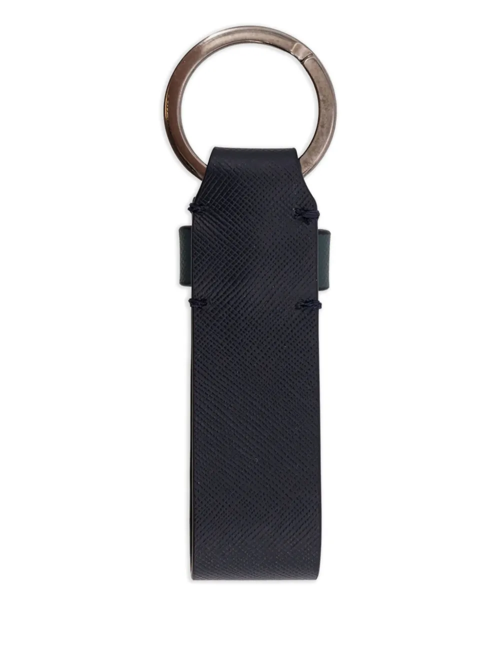 Kiton Ciro Paone leren sleutelhanger Blauw