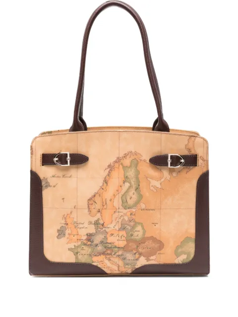 ALVIERO MARTINI 1° CLASSE Valley Geo map-print tote bag