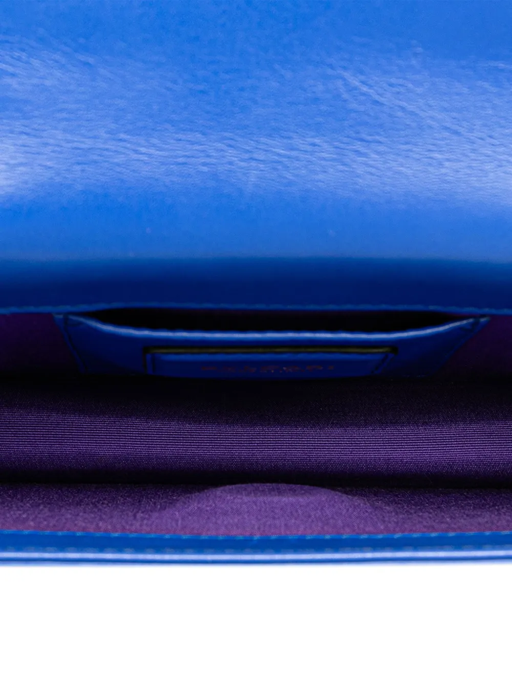 Pre-owned Bvlgari 2021-2025 Small Leather Serpenti Forever Chain Crossbody Bag In Blue
