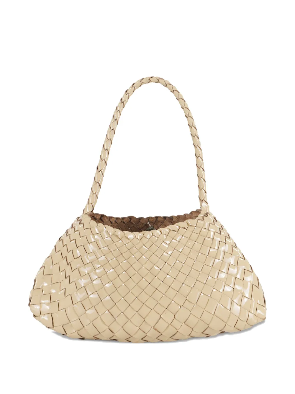DRAGON DIFFUSION woven-leather shoulder bag - Beige