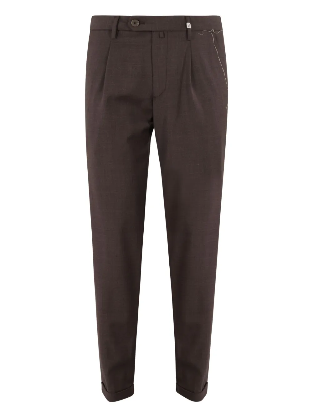 Myths pleated-front trousers | Brown | Image 1