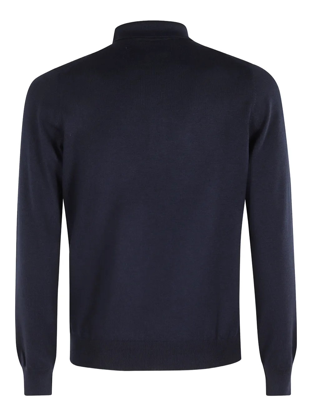 Tagliatore long-sleeve wool polo shirt Blauw