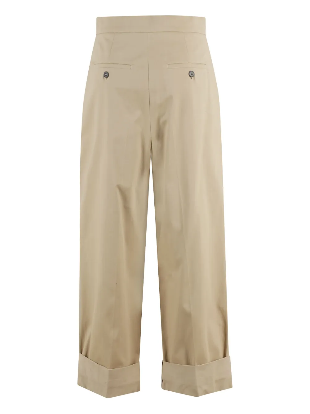 Weekend Max Mara pleated-front cuffed trousers - Beige