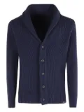 Fay ribbed virgin wool cardigan - Blue