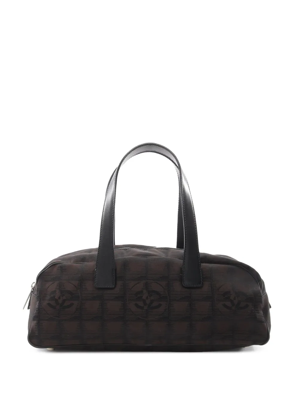 Pre-owned Chanel 2004-2005 New Travel Line Nylon Handbag In Brown
