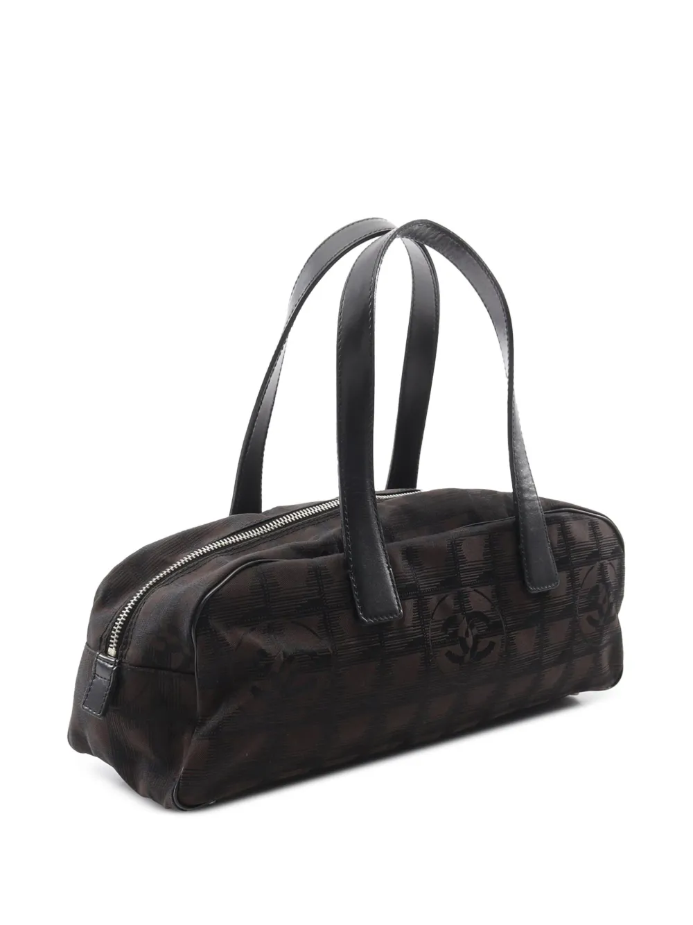 Pre-owned Chanel 2004-2005 New Travel Line Nylon Handbag In Brown