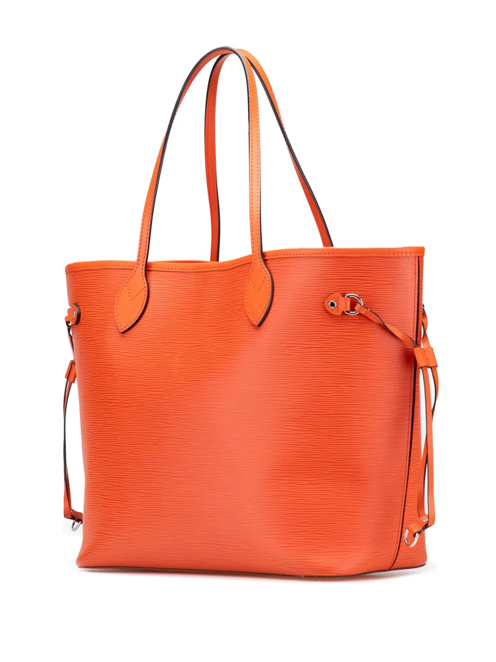 Pre-owned Louis Vuitton 2018 Epi Neverfull Mm Tote Bag In Orange