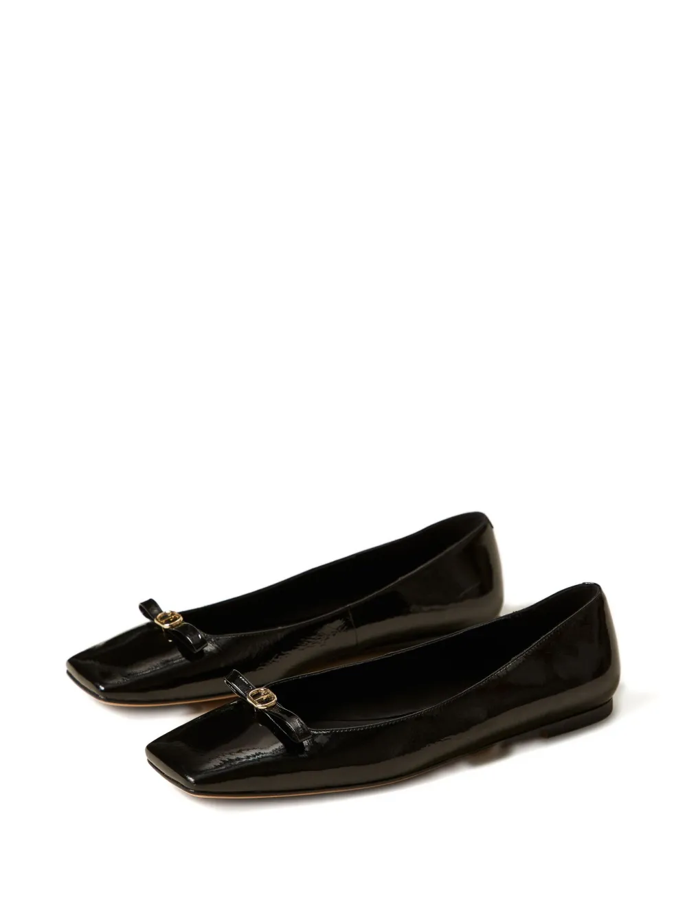 TWINSET bow flat pumps Black
