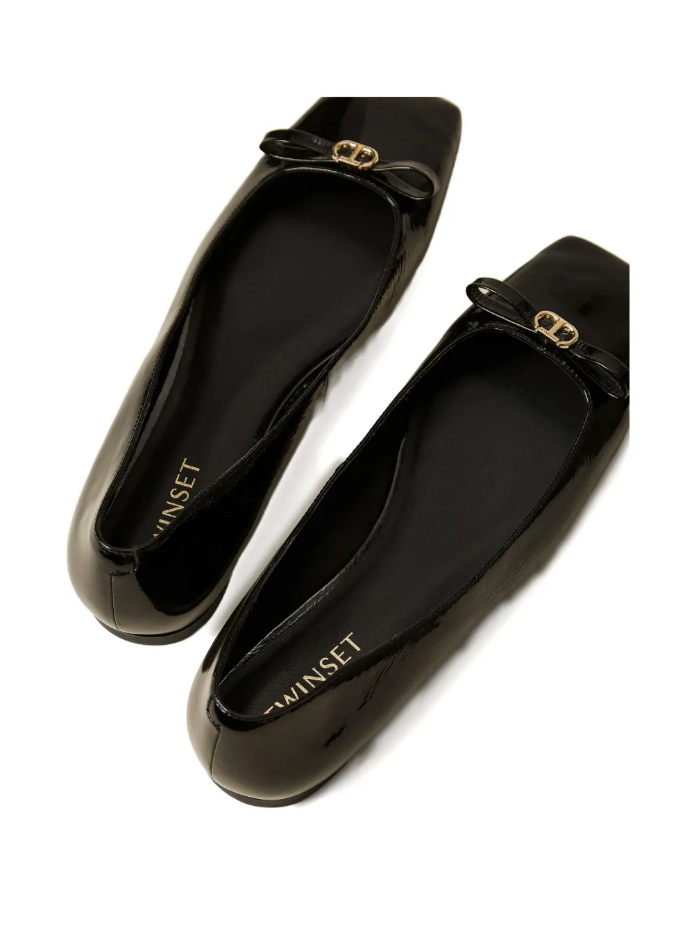 TWINSET bow flat pumps Black