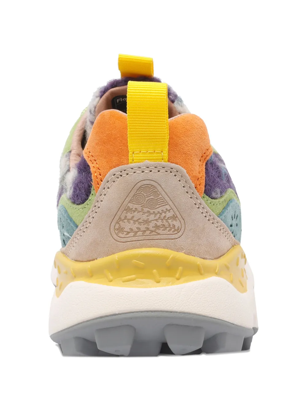 Flower Montain Patterned Suede Sneakers In Green