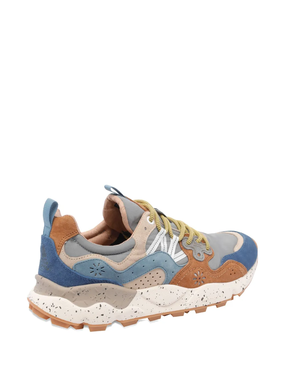 FLOWER MONTAIN Yamano 3 leather suede sneakers Blue