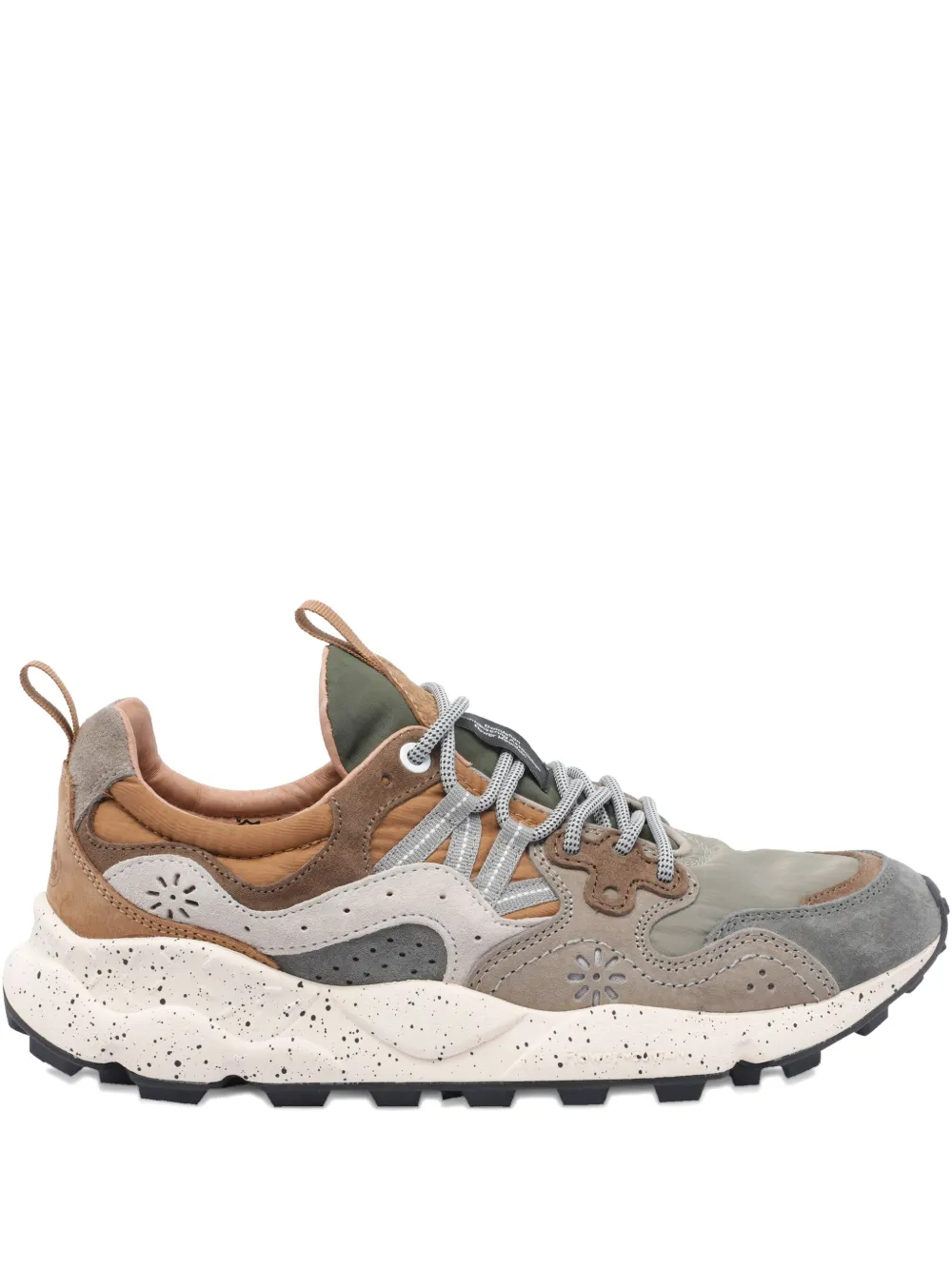 FLOWER MONTAIN Yamano 3 leather suede sneakers Grey