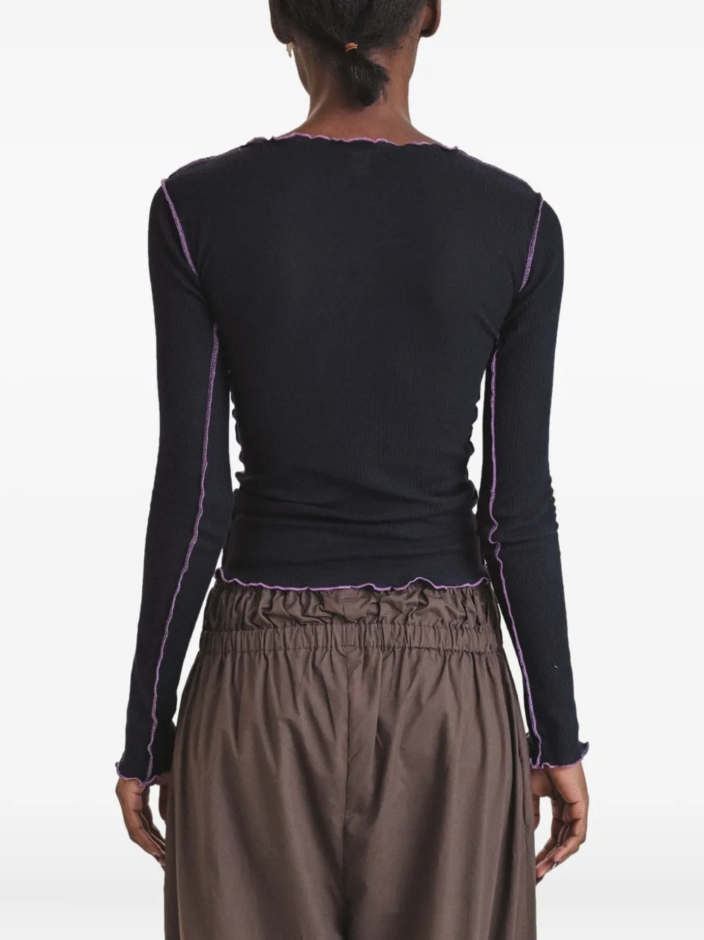 Baserange ruffled-hem long-sleeve tee | T-Shirts & Jersey Shirts | Image 2