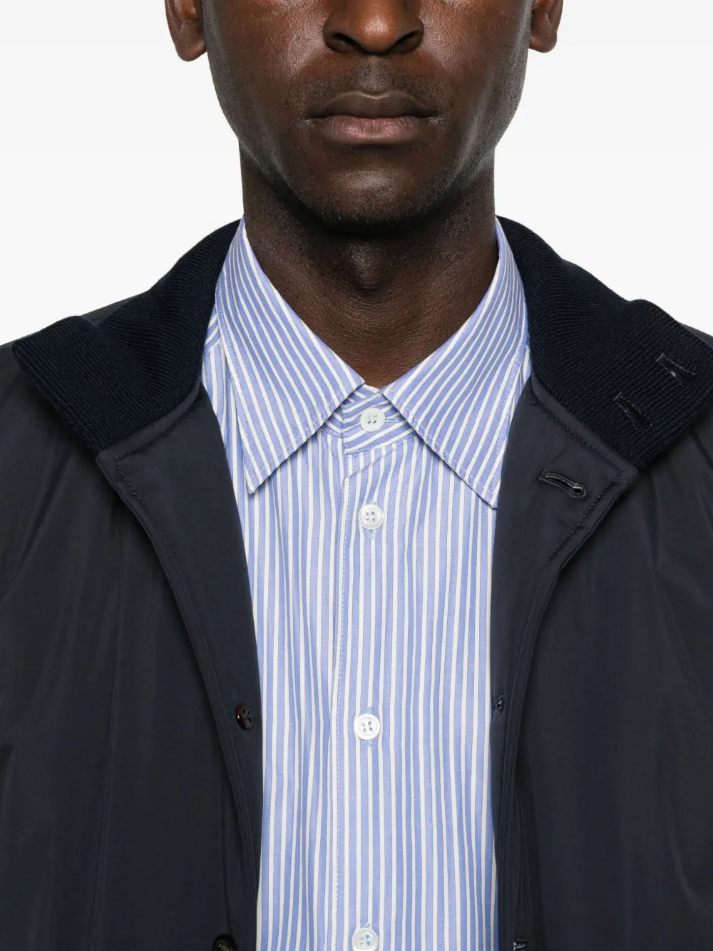 Barena Venezia Striped Long-sleeved Shirt In Blue