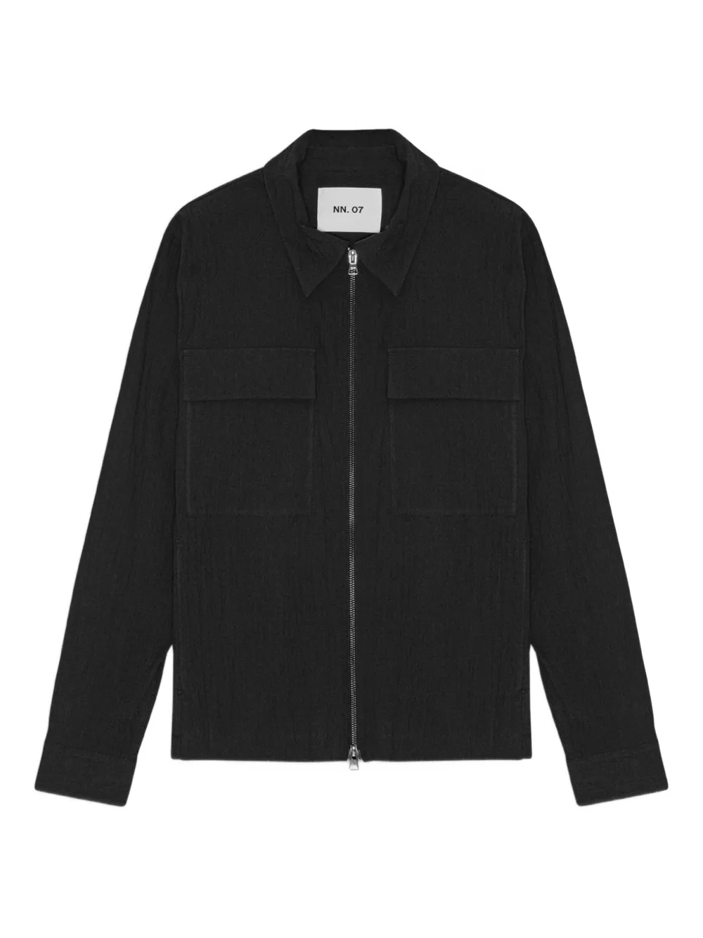 NN07 Alban zip-front overshirt | Black | Image 1