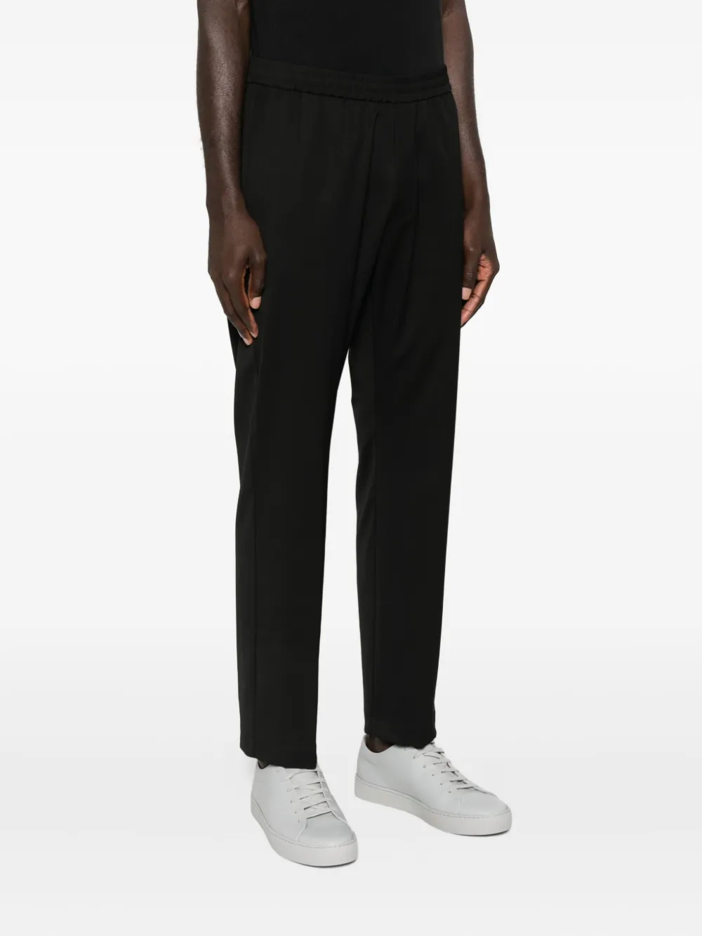Barena Venezia Elastic-waist Cuffed Trousers In Black