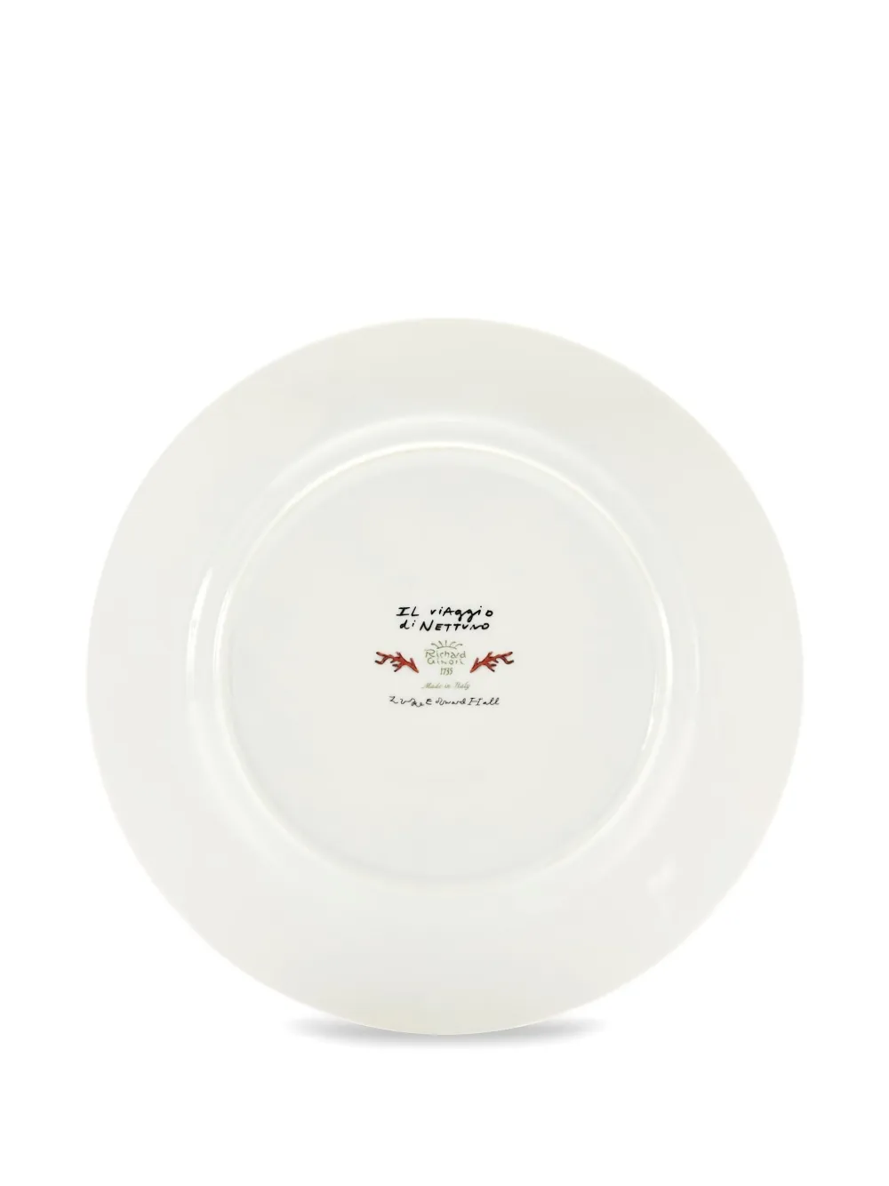 Ginori 1735 Il Viaggio Di Nettuno Head-motif Zigzag-pattern Plate In Multi