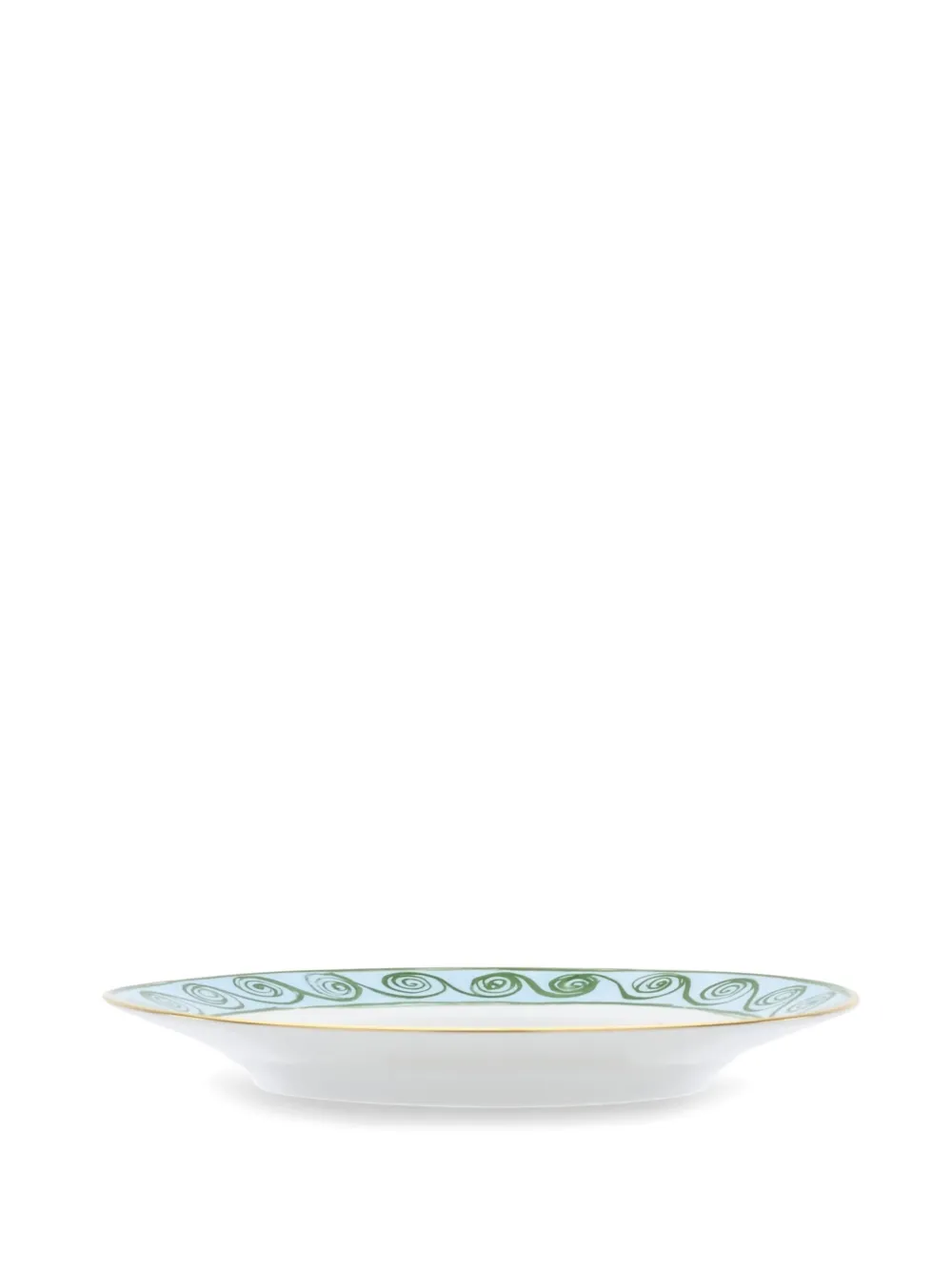 Ginori 1735 Il Viaggio Di Nettuno Octopus-print Swirl-pattern Plate In Green