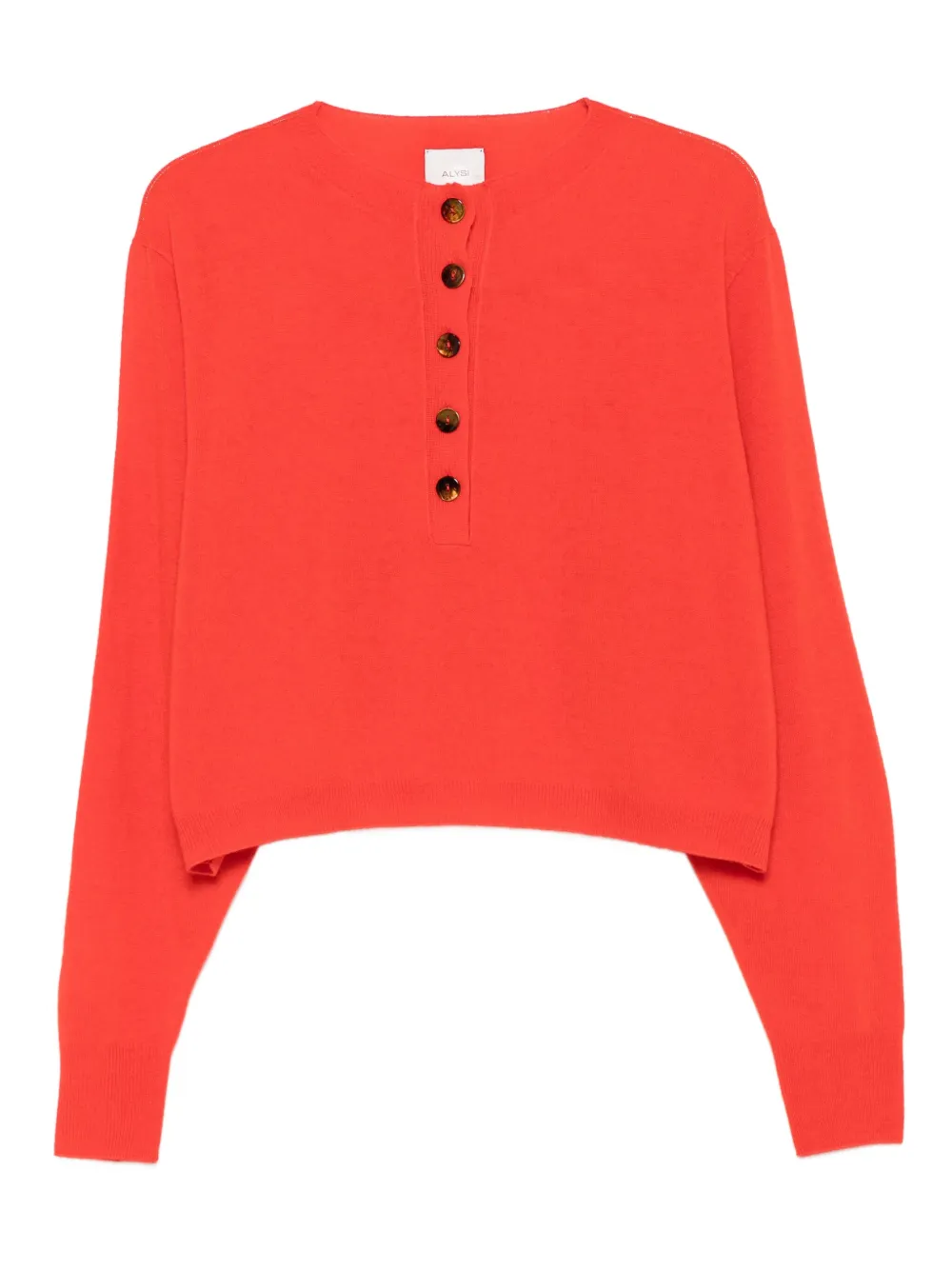 Alysi Button-front Sweater In Red