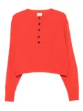 Alysi button-front sweater - Red
