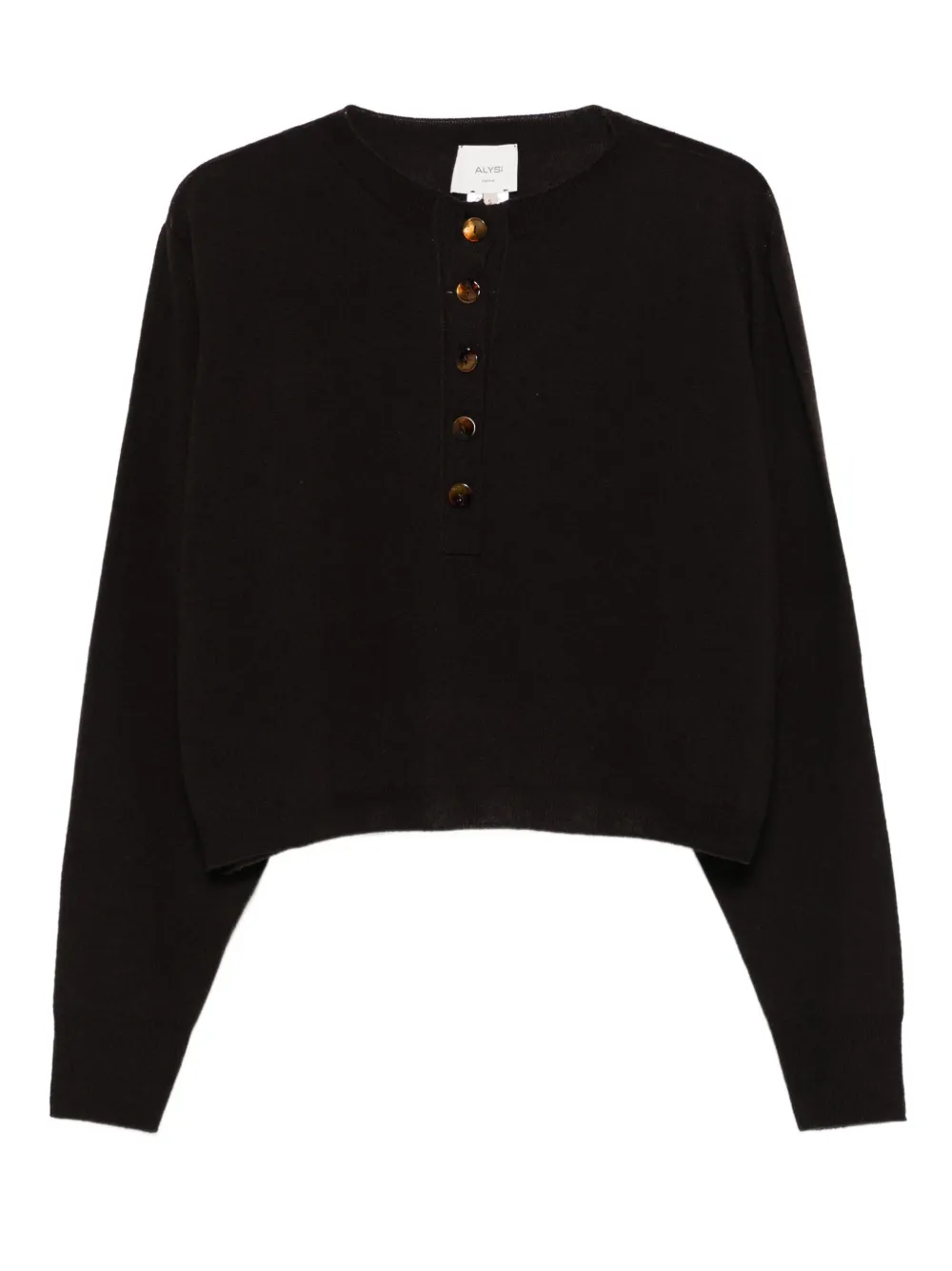 Alysi button-placket cashmere sweater | Brown | Image 1