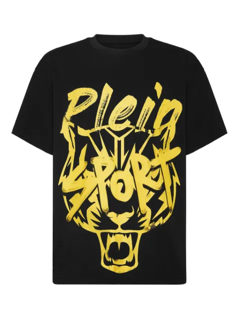 Plein Sport round neck tiger print t-shirt