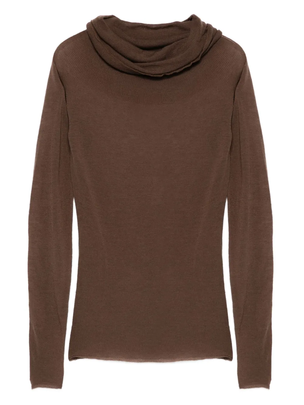 Alysi Cowl-neck Sweater In Brown