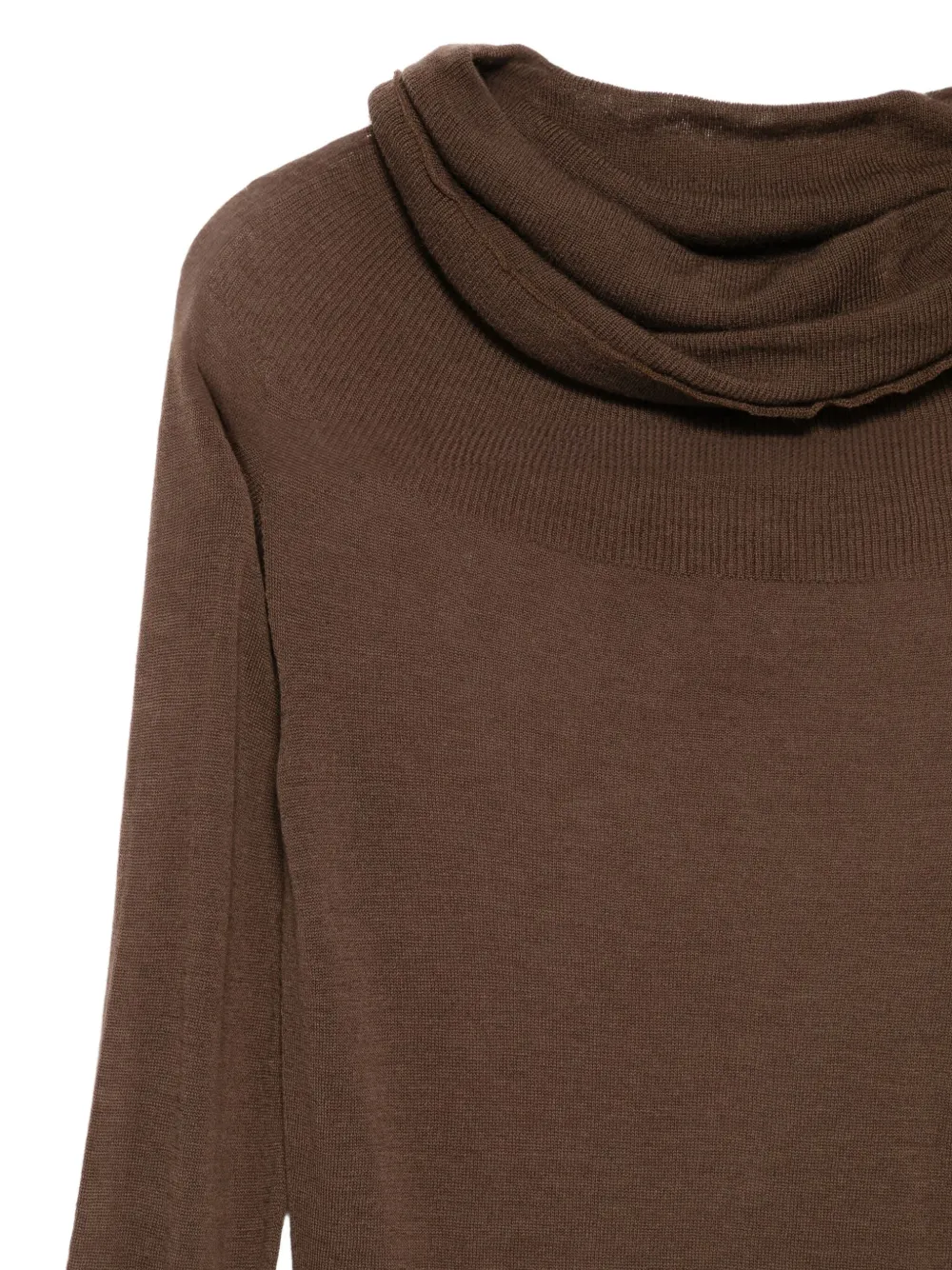 Alysi Cowl-neck Sweater In Brown