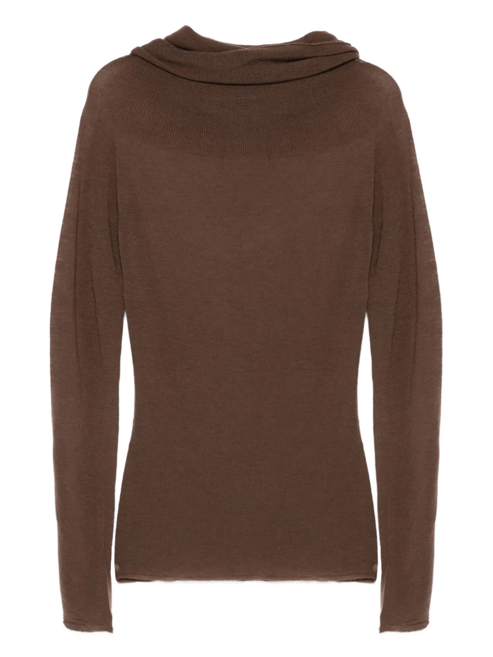 Alysi Cowl-neck Sweater In Brown